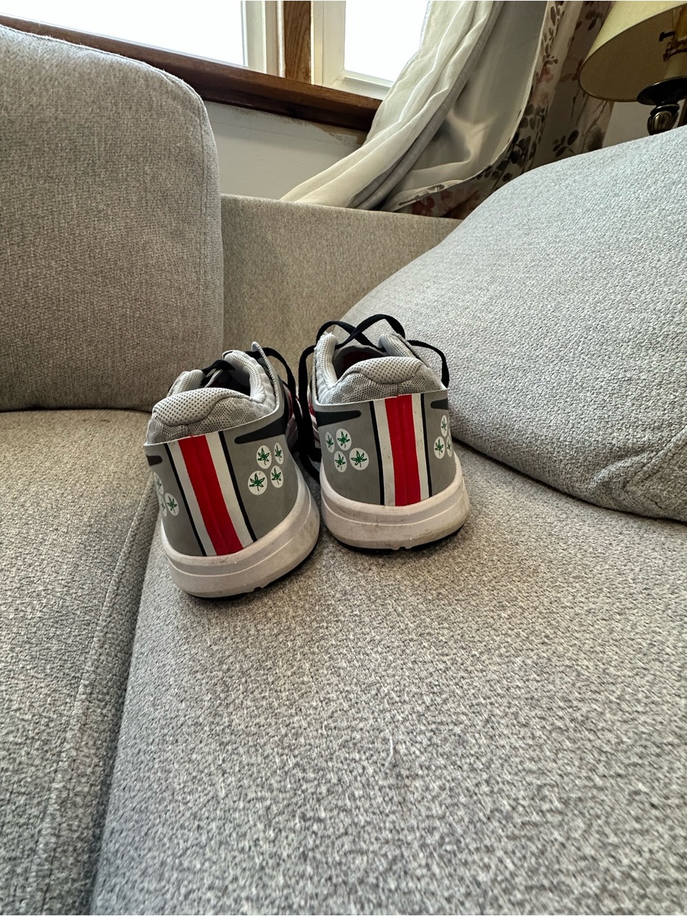 Nike Ohio State Buckeyes (OSU) Red Black Gray Training Shoes Mens Athletic - Picture 5 of 9